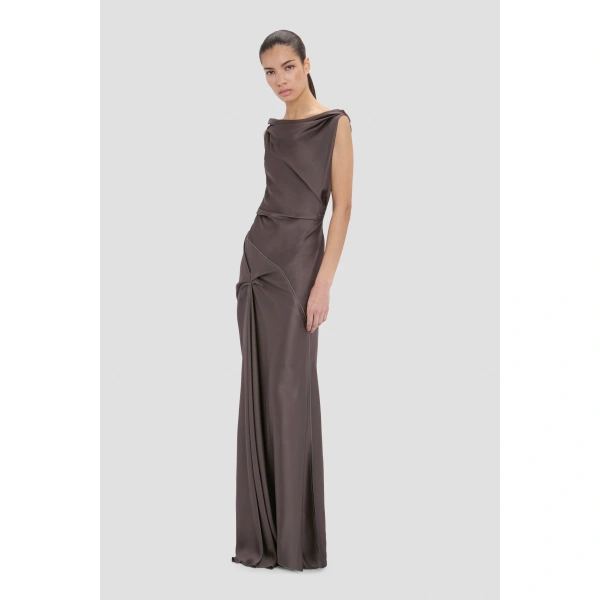 Victoria Beckham Posy Gown in Ore | Evening Gowns | Coveti, view 3