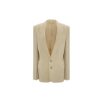 Victoria Beckham Pressed Jacket in Beige | Blazers | Coveti