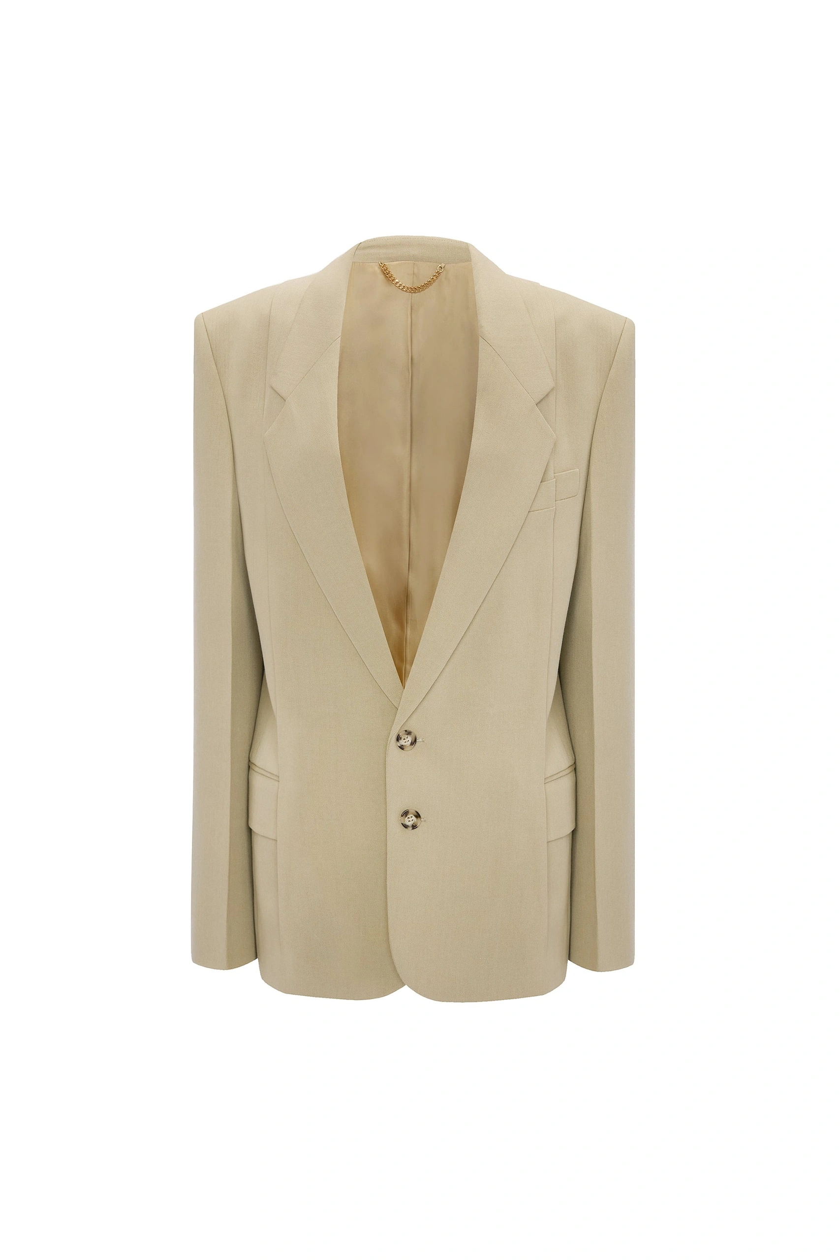 Victoria Beckham Pressed Jacket in Beige Victoria Beckham Pressed Jacket in Beige | Blazers | Coveti
