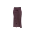 Victoria Beckham Pressed Skirt in Acai | Midi Skirts | Coveti
