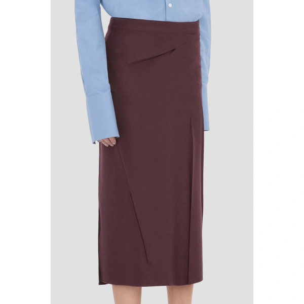 Victoria Beckham Pressed Skirt in Acai | Midi Skirts | Coveti, view 5