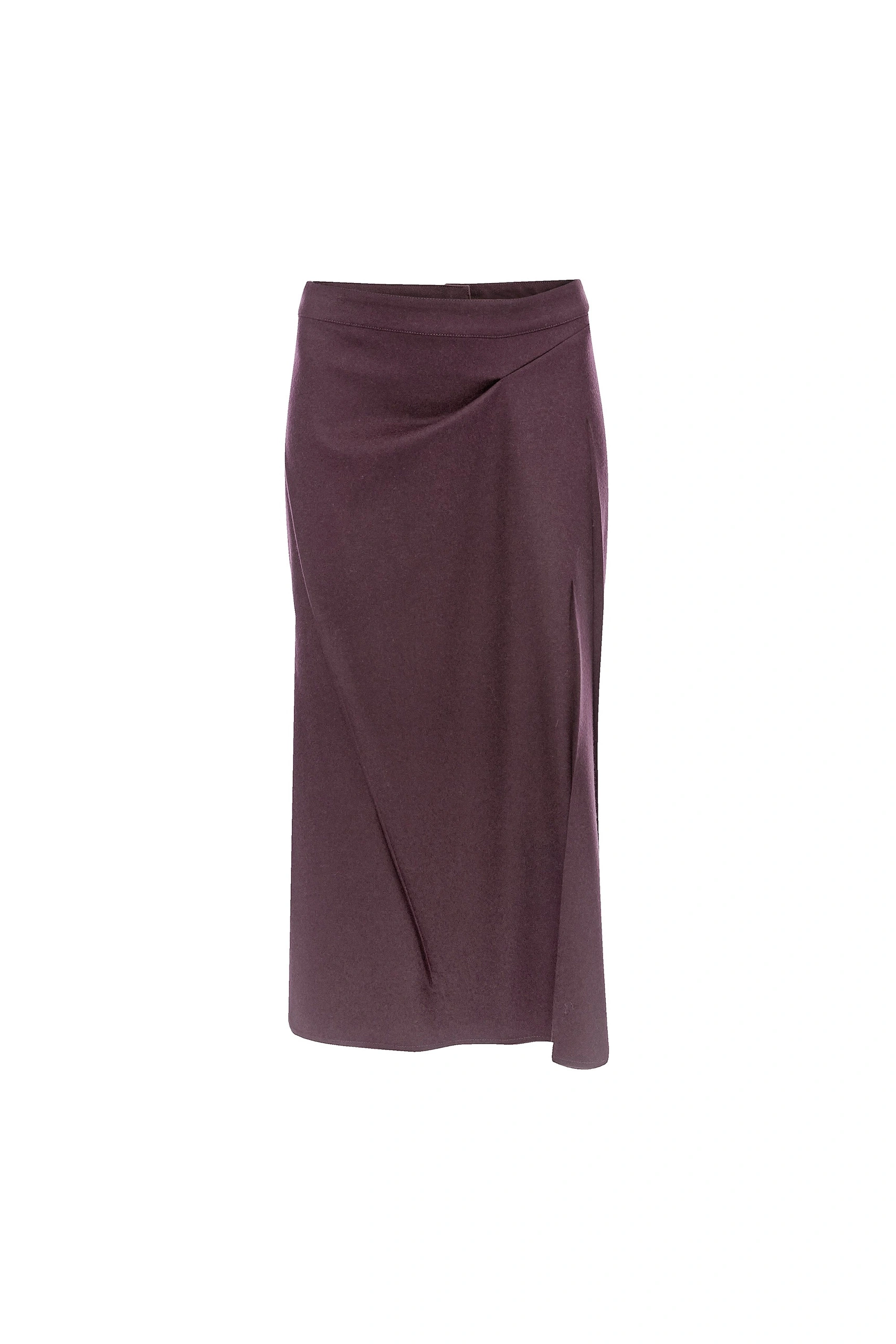 Victoria Beckham Pressed Skirt in Acai Victoria Beckham Pressed Skirt in Acai | Midi Skirts | Coveti