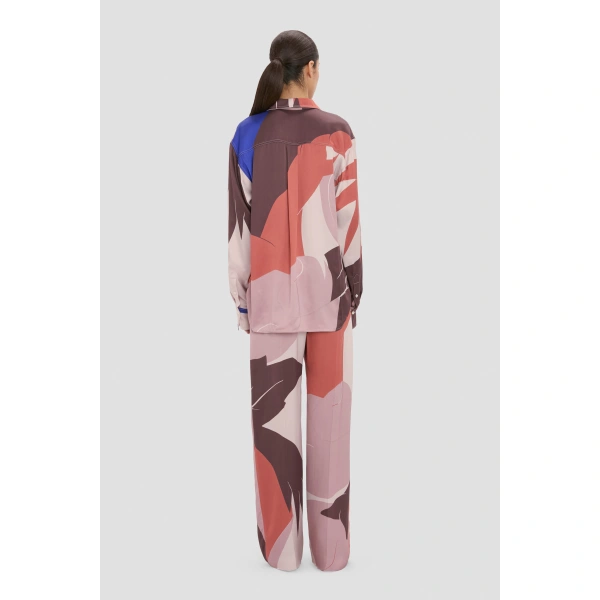 Victoria Beckham Remi Shirt in Abstract Earth Print | Shirts | Coveti, view 5