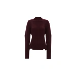 Victoria Beckham Ribbed Jumper in Acai | Sweaters | Coveti