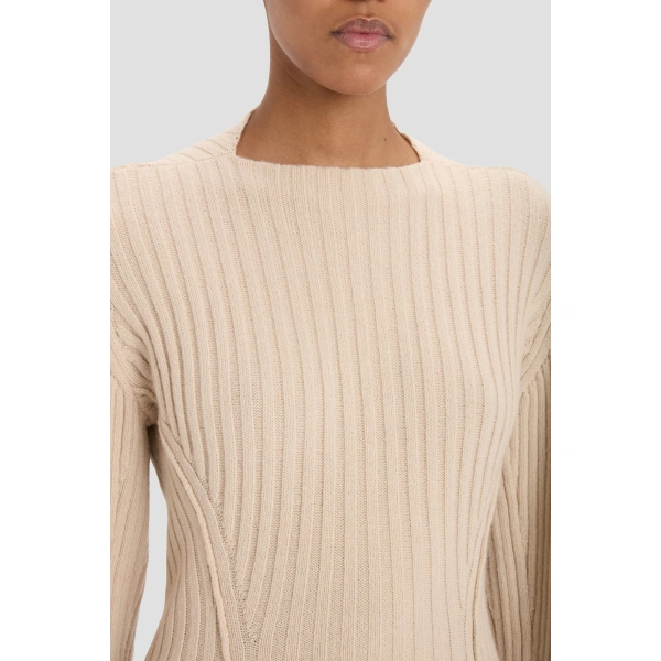 Victoria Beckham Ribbed Jumper in Elderflower | Sweaters | Coveti, view 3
