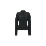 Victoria Beckham Ribbed Jumper in Ore Melange | Sweaters | Coveti