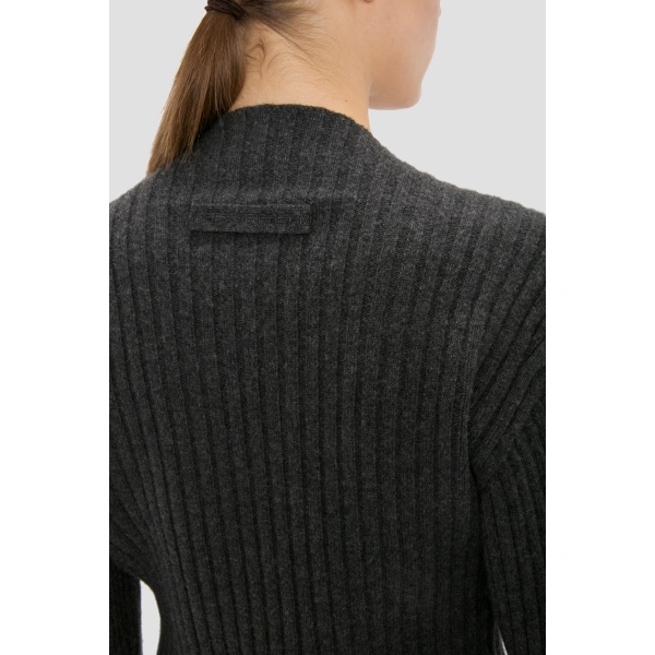 Victoria Beckham Ribbed Jumper in Ore Melange | Sweaters | Coveti, view 3