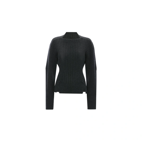 Victoria Beckham Ribbed Jumper in Ore Melange | Sweaters | Coveti
