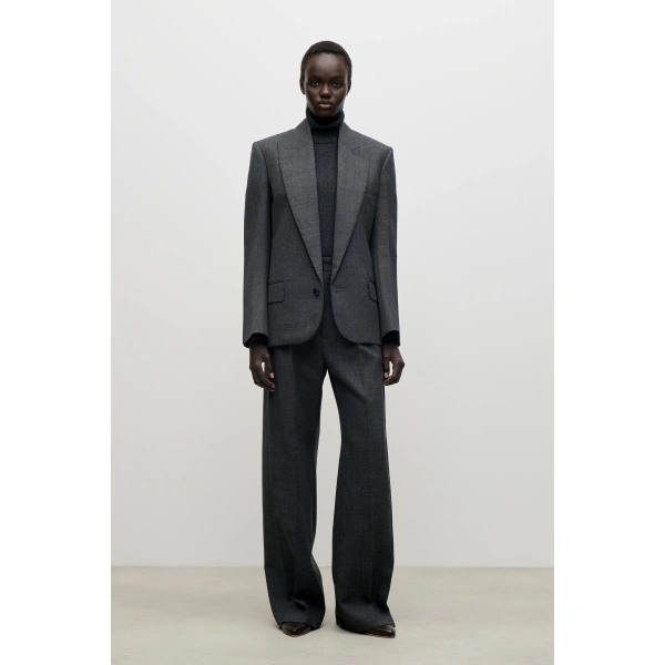 Victoria Beckham Roberta Jacket in Ash Melange | Blazers | Coveti, view 2