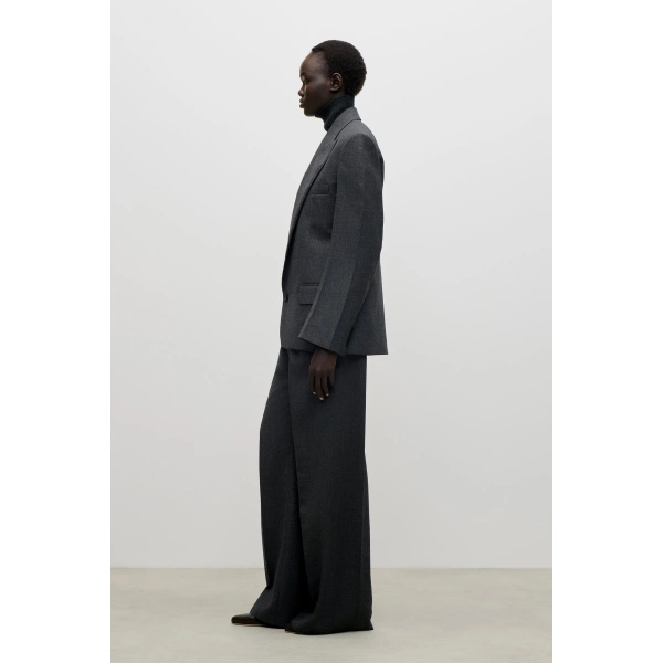 Victoria Beckham Roberta Jacket in Ash Melange | Blazers | Coveti, view 3