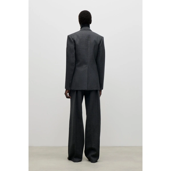 Victoria Beckham Roberta Jacket in Ash Melange | Blazers | Coveti, view 4