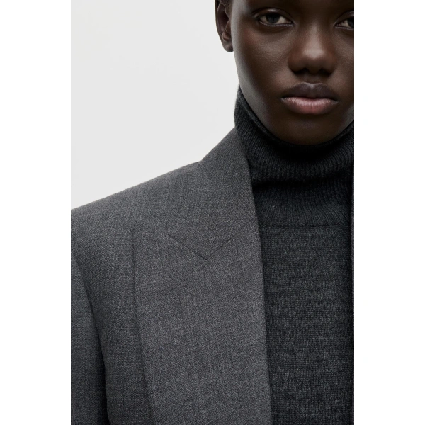 Victoria Beckham Roberta Jacket in Ash Melange | Blazers | Coveti, view 5