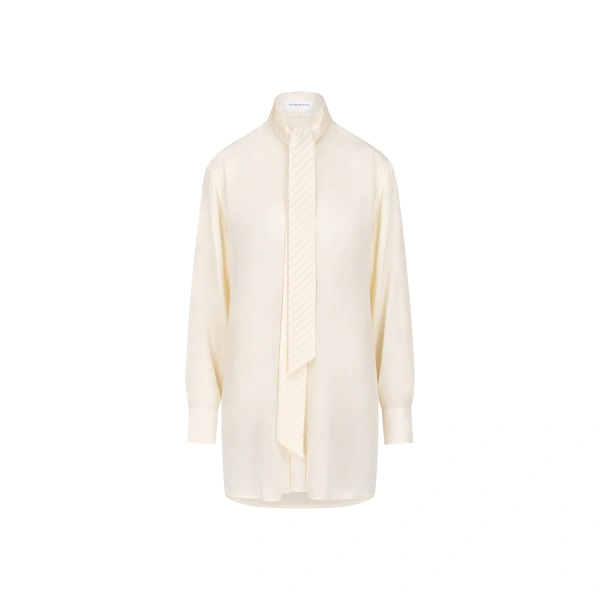 Scarf Detail Blouse in Ivory