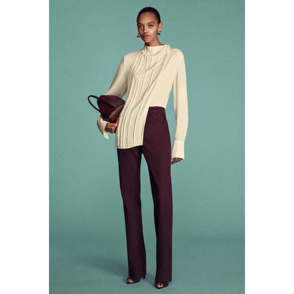 Victoria Beckham Seam Detail Blouse in Elderflower | Blouses | Coveti, view 2