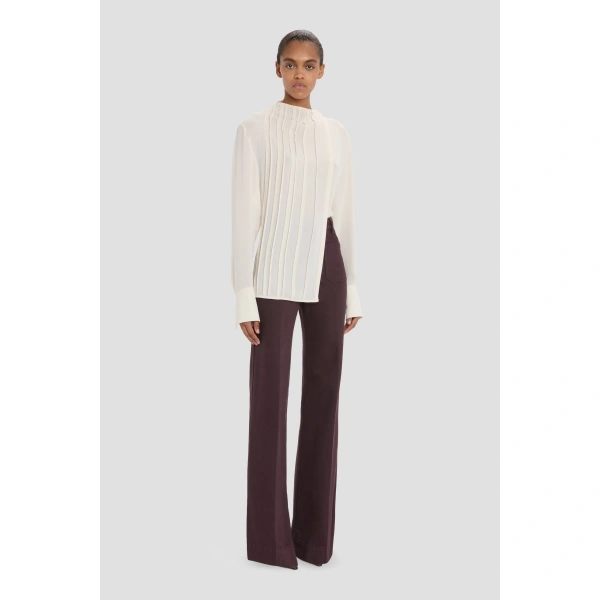 Victoria Beckham Seam Detail Blouse in Elderflower | Blouses | Coveti, view 3