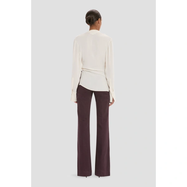 Victoria Beckham Seam Detail Blouse in Elderflower | Blouses | Coveti, view 5
