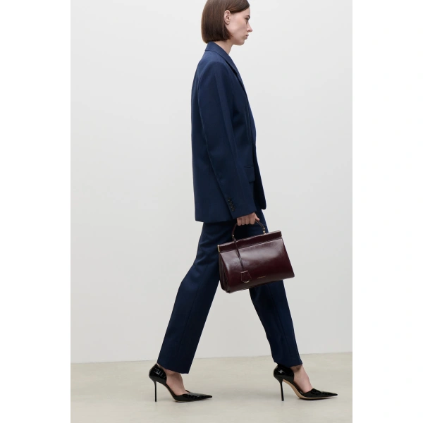 Victoria Beckham Single Breasted Jacket in Blue Lake | Blazers | Coveti, view 6