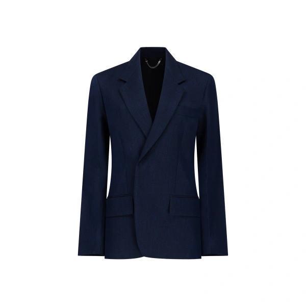 Single Breasted Jacket in Blue Lake