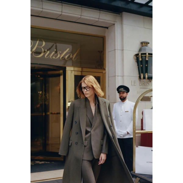 Victoria Beckham Single Breasted Jacket in Golden Ember | Blazers | Coveti, view 2