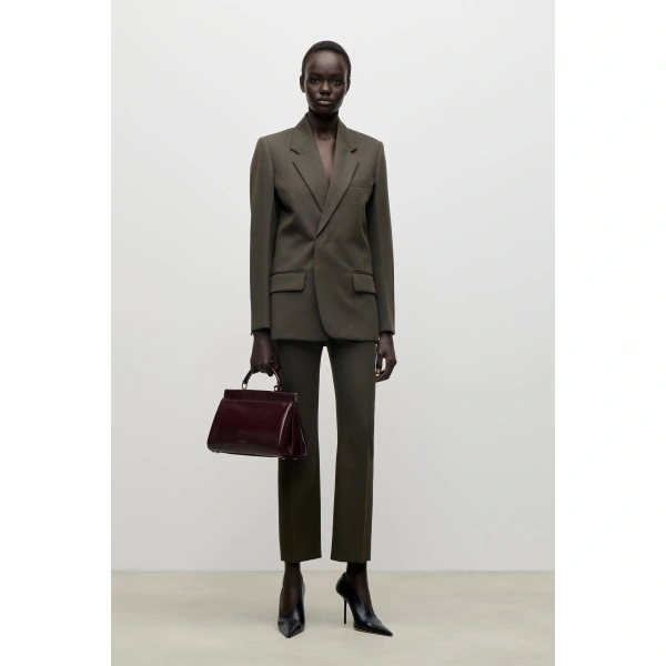 Victoria Beckham Single Breasted Jacket in Golden Ember | Blazers | Coveti, view 3