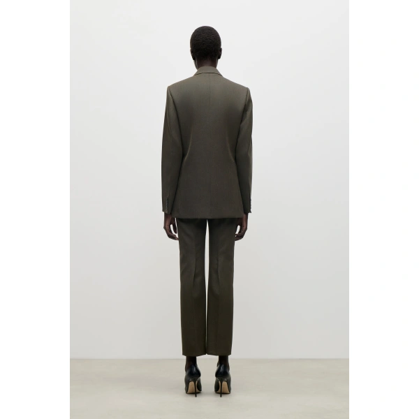 Victoria Beckham Single Breasted Jacket in Golden Ember | Blazers | Coveti, view 5