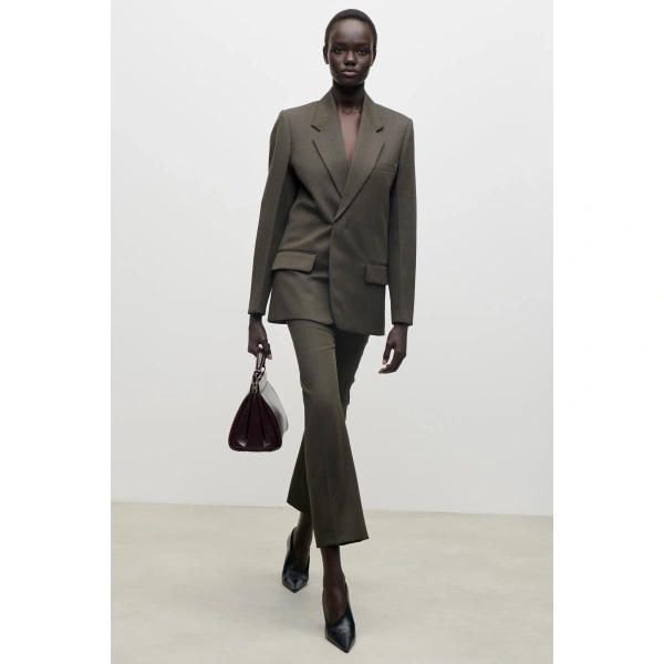 Victoria Beckham Single Breasted Jacket in Golden Ember | Blazers | Coveti, view 6