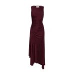 Victoria Beckham Sylvie Midi Dress in Burgundy | Midi Dresses | Coveti