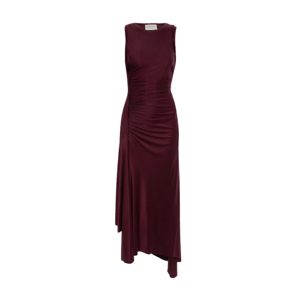 Sylvie Midi Dress in Burgundy