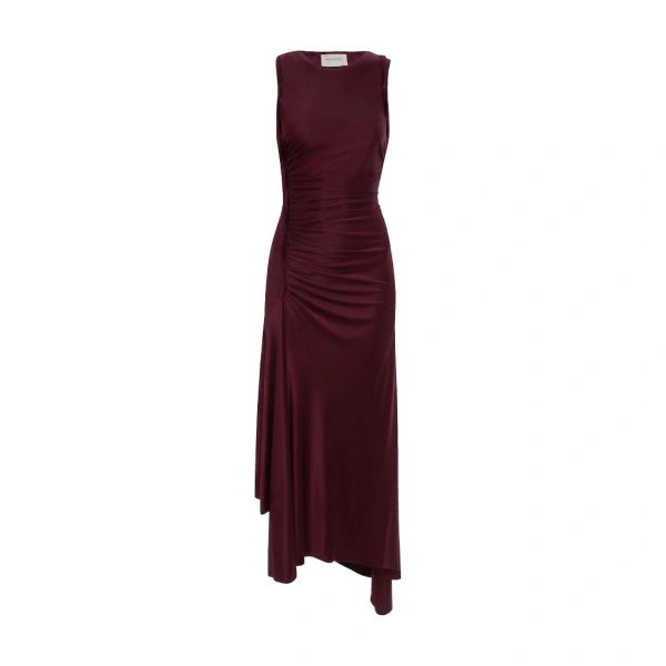 Sylvie Midi Dress in Burgundy