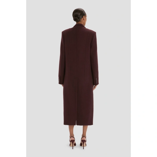 Victoria Beckham Tailored Coat in Acai | Wool & Cashmere Coats | Coveti, view 5