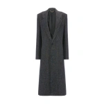 Victoria Beckham Tailored Coat in Ore Melange | Wool & Cashmere Coats | Coveti