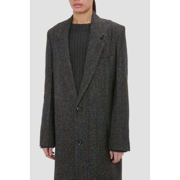 Victoria Beckham Tailored Coat in Ore Melange | Wool & Cashmere Coats | Coveti, view 5