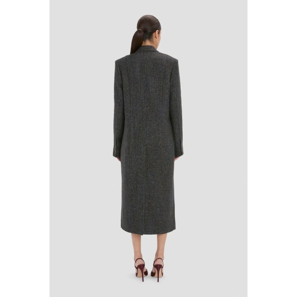 Victoria Beckham Tailored Coat in Ore Melange | Wool & Cashmere Coats | Coveti, view 6