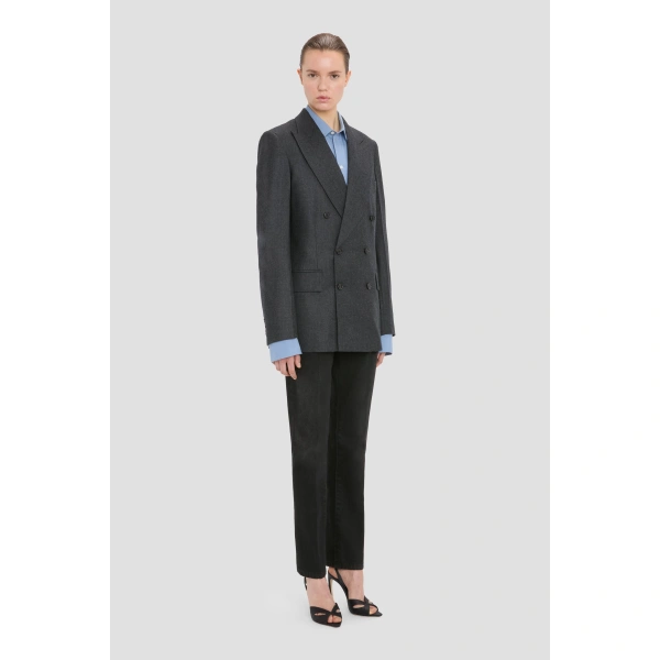 Victoria Beckham Tailored Jacket in Grey Melange | Blazers | Coveti, view 2