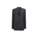Victoria Beckham Tailored Jacket in Grey Melange | Blazers | Coveti