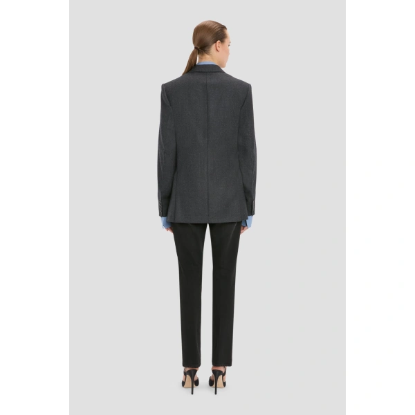 Victoria Beckham Tailored Jacket in Grey Melange | Blazers | Coveti, view 4
