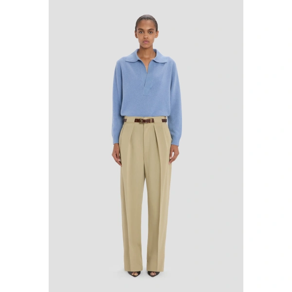 Victoria Beckham Tailored Trouser in Beige | Tailored Pants | Coveti, view 2