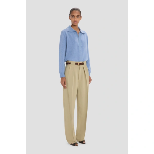 Victoria Beckham Tailored Trouser in Beige | Tailored Pants | Coveti, view 4
