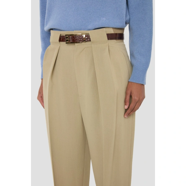 Victoria Beckham Tailored Trouser in Beige | Tailored Pants | Coveti, view 5