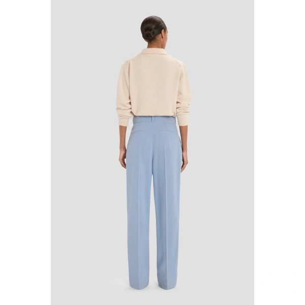Victoria Beckham Tailored Trouser in Blue | Tailored Pants | Coveti, view 5