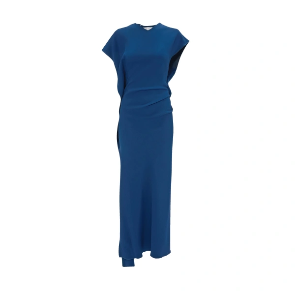 Victoria Midi Dress in Dark Ocean