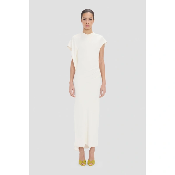 Victoria Beckham Victoria Midi Dress in Elderflower | Midi Dresses | Coveti, view 2