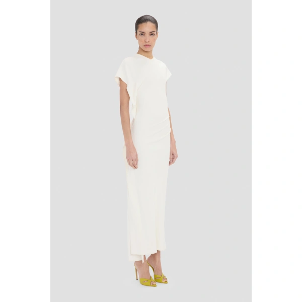 Victoria Beckham Victoria Midi Dress in Elderflower | Midi Dresses | Coveti, view 4
