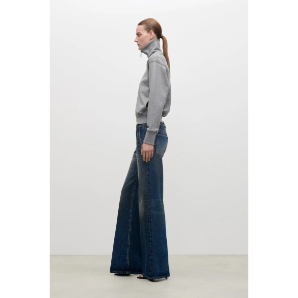 Victoria Beckham Violet Sweatshirt in Mid Grey Marl | Hoodies | Coveti, view 4