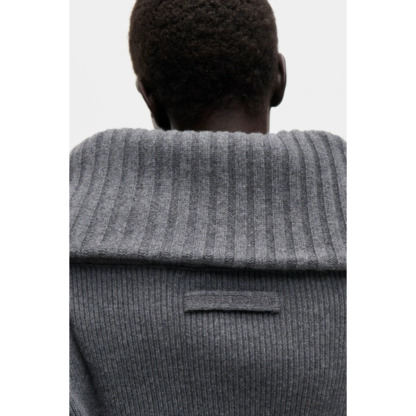 Victoria Beckham Wide Collar Jumper in Granite | Sweaters | Coveti, view 6