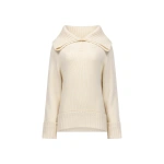 Victoria Beckham Wide Collar Jumper in Ivory | Sweaters | Coveti