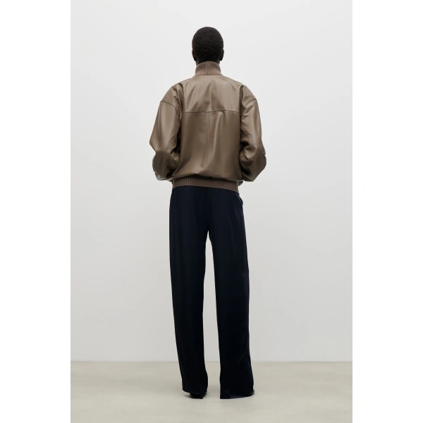 Victoria Beckham Zana Jacket in Brown | Leather Jackets | Coveti, view 4