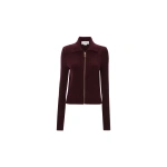 Victoria Beckham Zip Jumper in Acai | Sweaters | Coveti