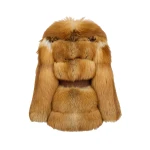 Yves Salomon Belted Fox Fur Coat in Gold | Fur Coats | Coveti