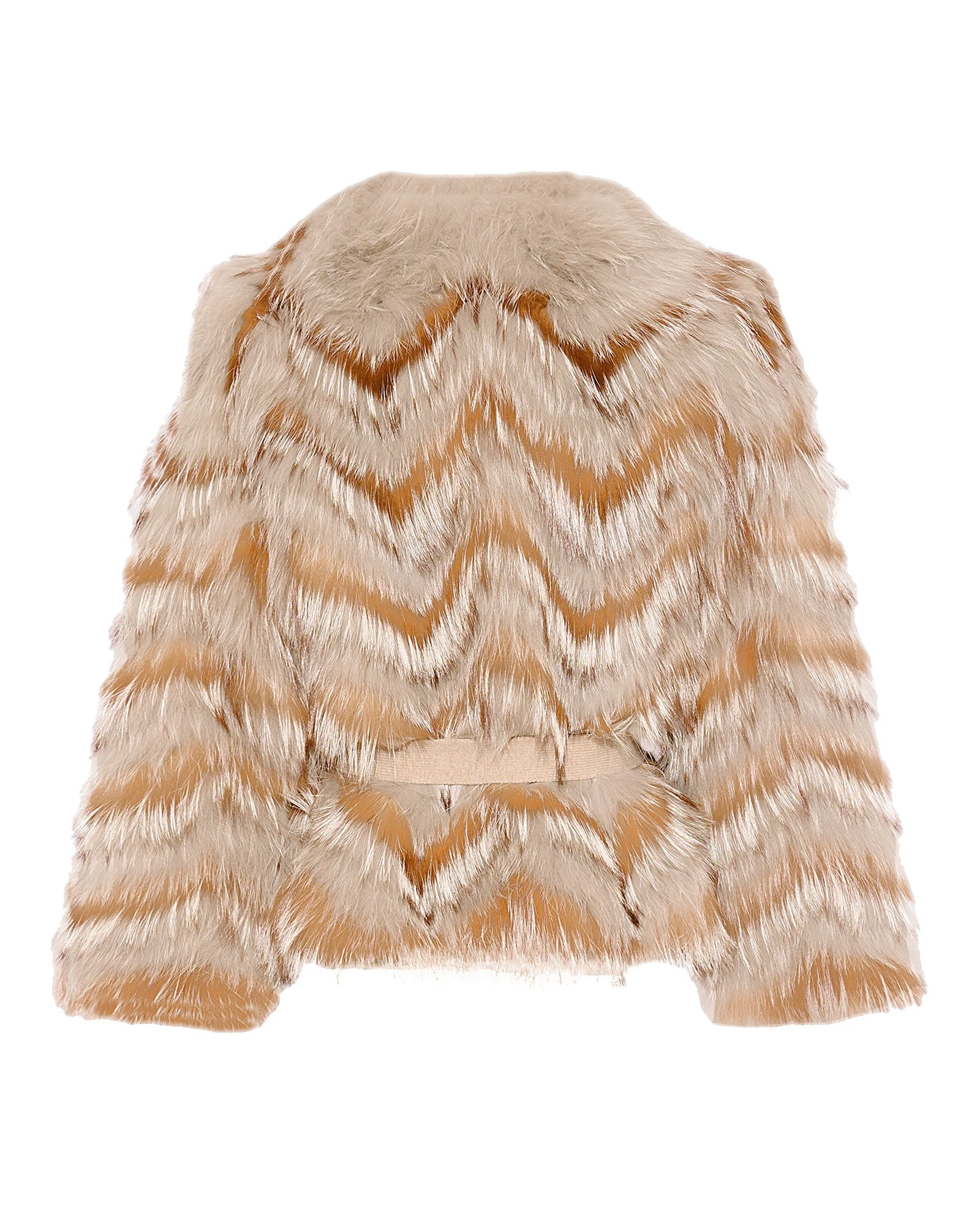 Yves Salomon Belted Merino Knit and Fox Fur Cardigan in Sandy Beige Yves Salomon Belted Merino Knit and Fox Fur Cardigan in Sandy Beige | Women | Coveti